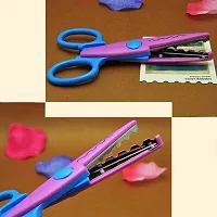 Scissors for Art and Craft Zigzag Paper Cutting for School Stationery Border Edge Decoration Paper Shaper Scissors PACK OF 4-thumb4