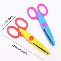 Scissors for Art and Craft Zigzag Paper Cutting for School Stationery Border Edge Decoration Paper Shaper Scissors PACK OF 4-thumb1