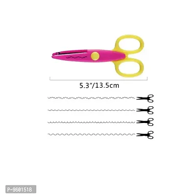 Scissors for Art and Craft Zigzag Paper Cutting for School Stationery Border Edge Decoration Paper Shaper Scissors PACK OF 4-thumb5