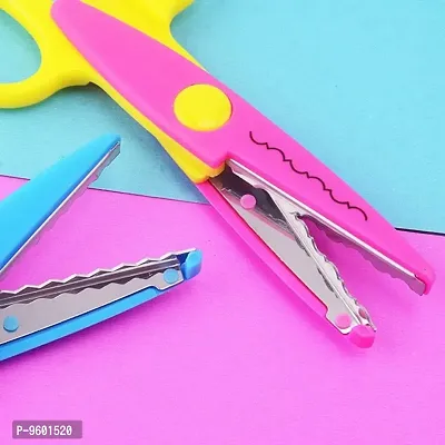 Scissors for Art and Craft Zigzag Paper Cutting for School Stationery Border Edge Decoration Paper Shaper Scissors PACK OF 4-thumb2