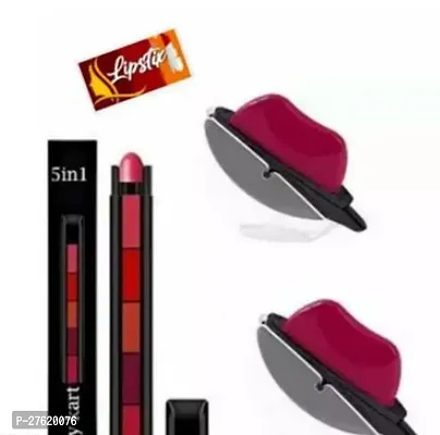 5In1 Red Shade Lipstick And Maroon Shade Apple Lipstick-Pack Of 3-thumb0