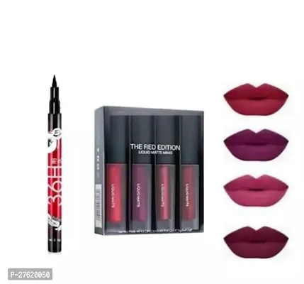 Professional Liquid Lipsticks And 1 Eyeliner-Pack Of 2