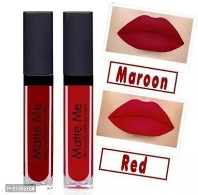 Beauty London Edition Combo of Matte Liquid Lipstick Red  Marron-thumb0