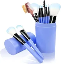 Makeup Brushes Set of 12  with Storage Box and One Blender Puff-thumb1