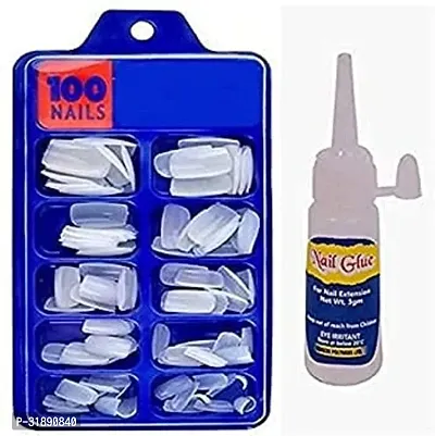 Artificial Nails with One Glue  Pack of 100-thumb0