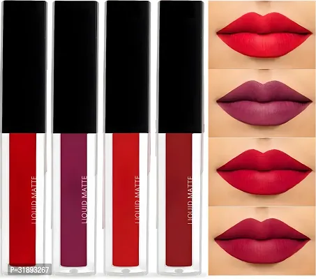 Long Lasting Matte Lipstick for Women Pack of 4-thumb0