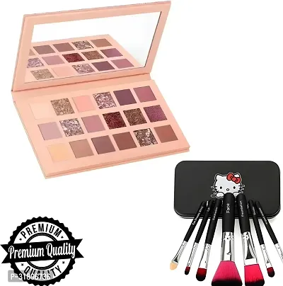 Makeup Brush Set with  Eyeshadow Palette-thumb0