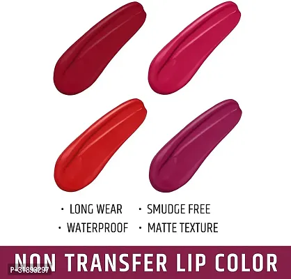 Long Lasting Matte Lipstick for Women Pack of 4 Shades-thumb2