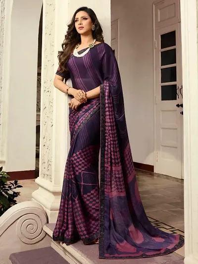 Stunning Art Silk Printed Sarees With Blouse Piece