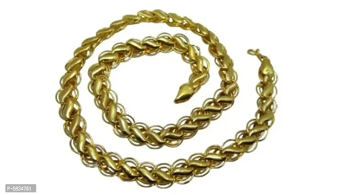 Gold Plated Chain for men  Boys . Designer Spiga Link Handmade Chain for Men, 20 inches long With 2 month Guarantee.