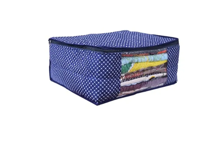 Saree Cover Storage Bag Big for Clothes with Zip Organizer for Wardrobe