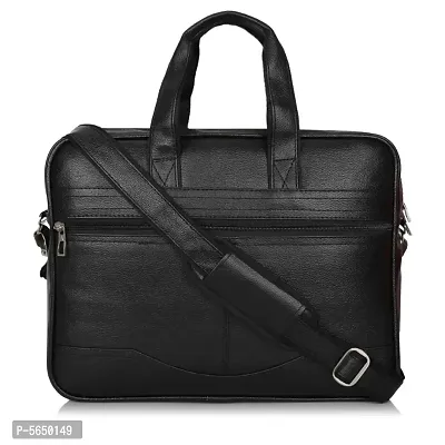 PU Leather Laptop Messenger Bag Adjustable and Detachable Strap Office Executive Bags Briefcase for 13-Inch/ 14 Inch/ 15.6 Inch Laptop MacBook | Water Resistant Laptop Sleeve/Cover