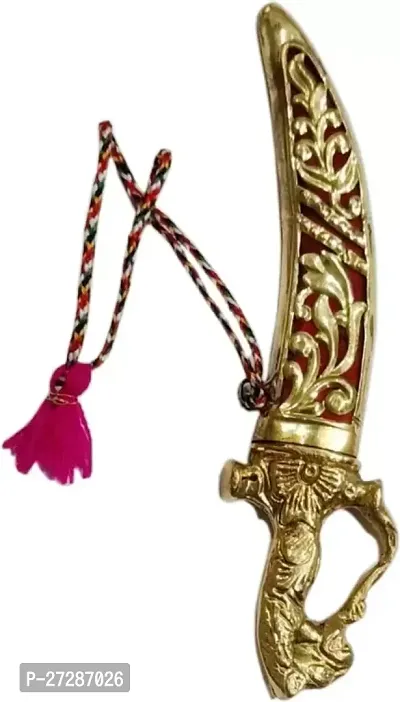 Brass Decorative Wedding Knife For Bridegroom Decorative Showpiece 9 cm