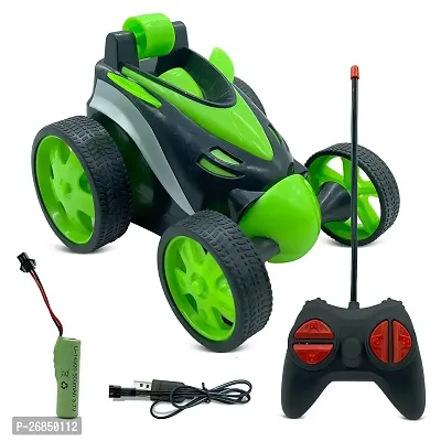 Fun Flickers Stunt Remote Control Rechargeable Car Toy For Kids - 360 Degree Spinning (Multicolor)