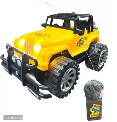 Fun Flickers Remote Controlled Jeep, Remote Control Jeep Off Road Vehicle Toy, Remote Control Monster Jeep With Head Lights, Remote Control Jeep For Kids Boys And Girls (Multi Color And Multi Design)-thumb0