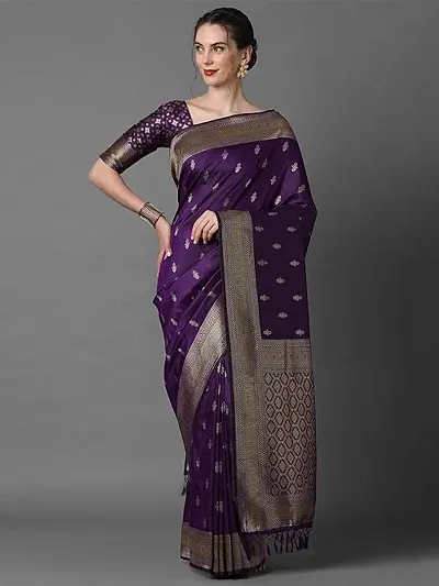 New In Art Silk Saree with Blouse piece 