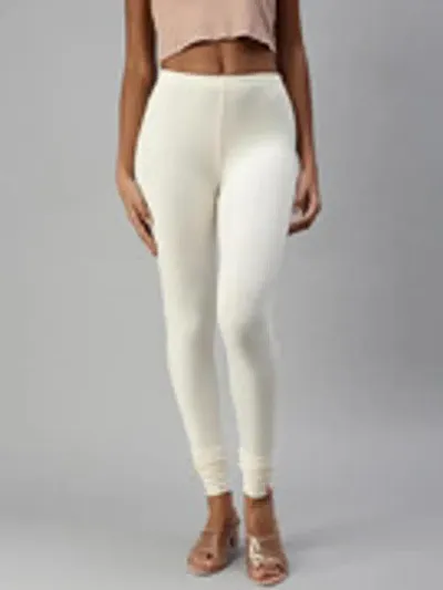 Stylish Polyester Solid Leggings For Women