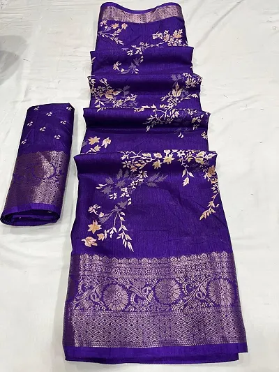 Soft dola Silk Fabrics With Kalamkari print Self Jaquard Silk Saree