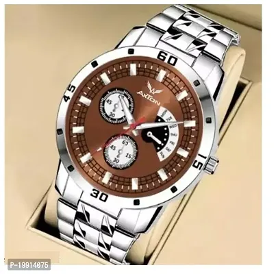 Stylish Fancy Stainless Steel Analog Watches For Men-thumb0