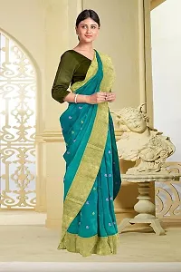 Reliable Cotton Traditional Bengal Handloom Zari Border Saree Without Blouse Piece-thumb1