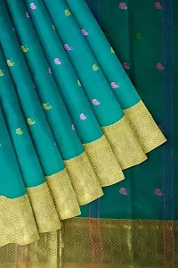 Reliable Cotton Traditional Bengal Handloom Zari Border Saree Without Blouse Piece-thumb2