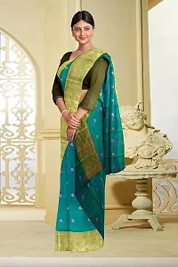 Reliable Cotton Traditional Bengal Handloom Zari Border Saree Without Blouse Piece-thumb3