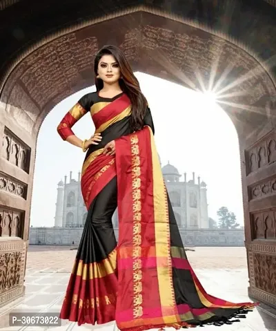 Elegant Cotton Silk Saree With Blouse Piece