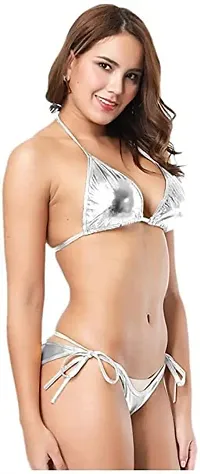 Naisa Women's Sexy Bra Panty,Bikni Lingerie Set ||Hot  Sexy for Newly Married Couples Honeymoon/First Night/Anniversary |for Women/Ladies/NaughtyGirls (28, Silver)-thumb2