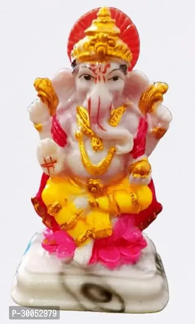 Marble Idols  Ganesh Statue for Pooja Home Decor | Multicolour | (Pack of 1)-thumb0