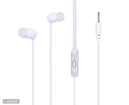 Stylish White In-ear Wired USB With Microphone Headphones