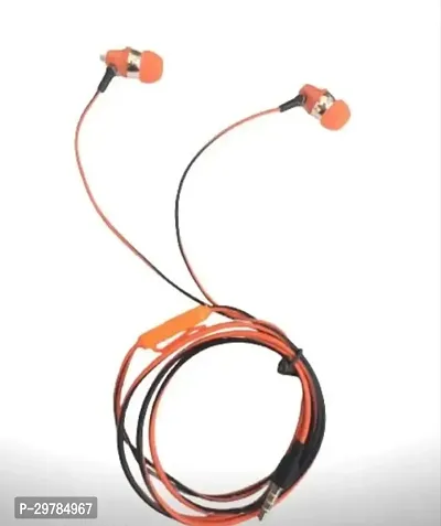 Stylish Orange In-ear Wired USB With Microphone Headphones