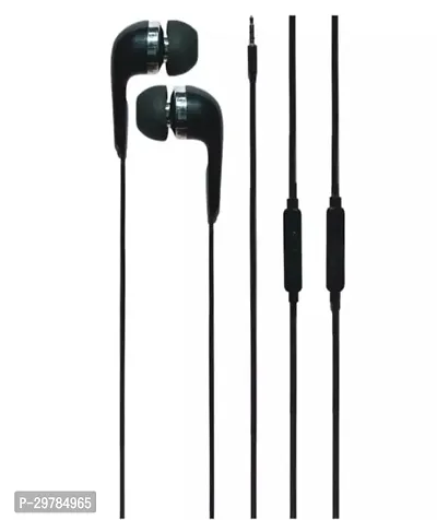 Stylish Black In-ear Wired USB With Microphone Headphones-thumb0