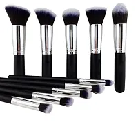 Makeup Brushes Premium Face Powder,Foundation, Blush, Eyeshadow, Makeup Brushes Set (10pcs, Black)-thumb1