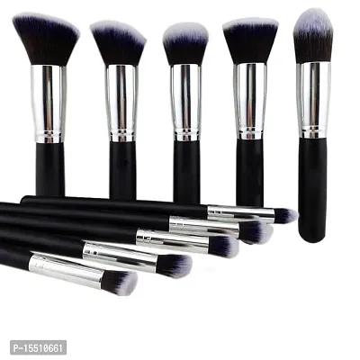 Makeup Brushes Premium Face Powder,Foundation, Blush, Eyeshadow, Makeup Brushes Set (10pcs, Black)-thumb2