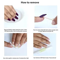 Artificial Reusable Nails Set With Glue |Women Professional Artificial Nail Set (100 piece)-thumb3