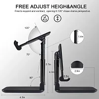 Phone  StandPremium Smart Foldable Mobile Tabletop Stand for Table and Bed, Height Adjustable Universal Phone Holder for All Smartphones  Tablet-thumb2