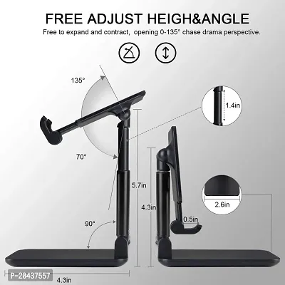 Phone  StandPremium Smart Foldable Mobile Tabletop Stand for Table and Bed, Height Adjustable Universal Phone Holder for All Smartphones  Tablet-thumb3