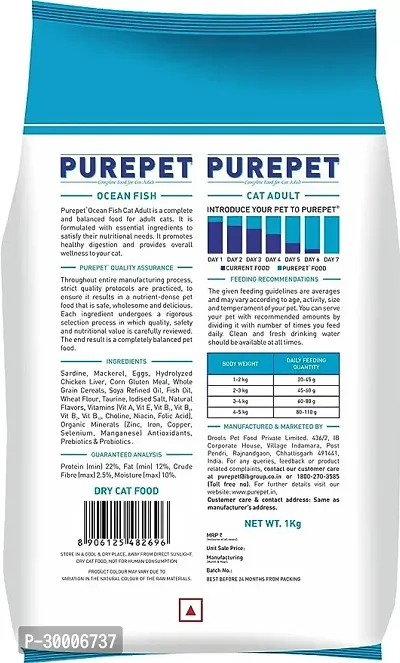 Purepet Adult Dry Cat Food Ocean Fish Flavour, 1 kg PackOF 2-thumb2