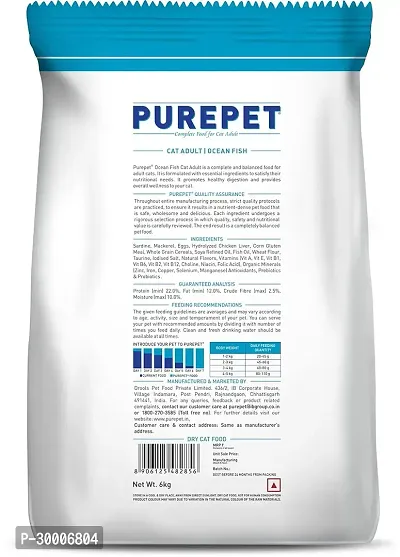 Purepet Adult Dry Cat Food Ocean Fish Flavour six kg ,  Pack1-thumb3