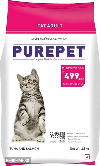 Purepet Adult Cat Food, tuna Fish, 2.8 kg