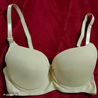 Stylish Green Cotton Blend Solid Bra For Women-thumb0