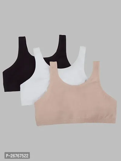 Classic Cotton Solid Bras for Women, Pack of 3-thumb0