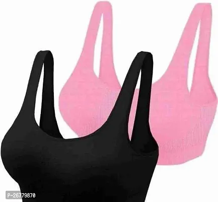 Classic Cotton Solid Bras for Women, Pack of 2-thumb0