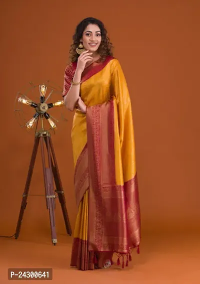 Classic Cotton Silk Saree with Blouse piece-thumb0