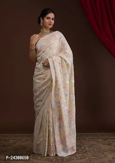 Classic Cotton Silk Saree with Blouse piece-thumb0