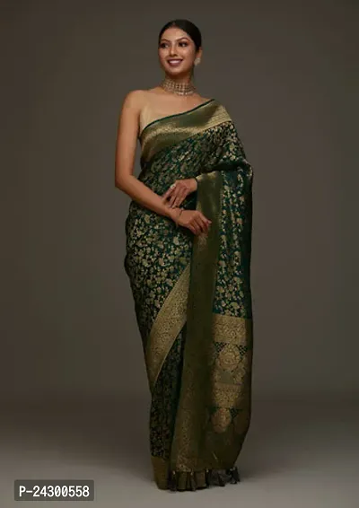 Classic Cotton Silk Saree with Blouse piece-thumb0