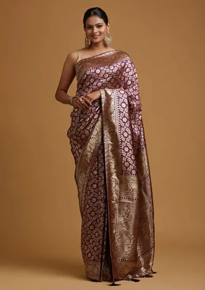 Glamorous Cotton Silk Saree with Blouse piece 