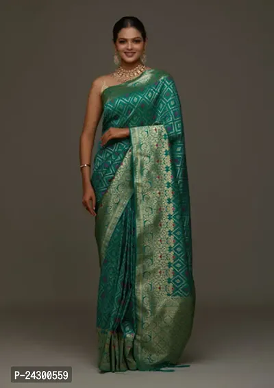 Classic Cotton Silk Saree with Blouse piece-thumb0