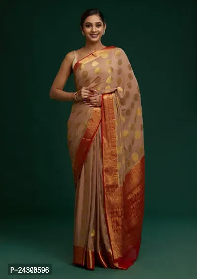 Classic Cotton Silk Saree with Blouse piece-thumb0