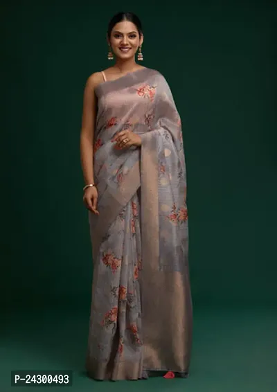 Classic Cotton Silk Saree with Blouse piece-thumb0